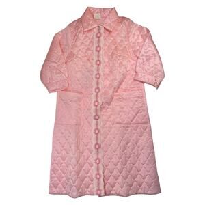 Vintage house coat coquette quilted nightgown NWT sz 10